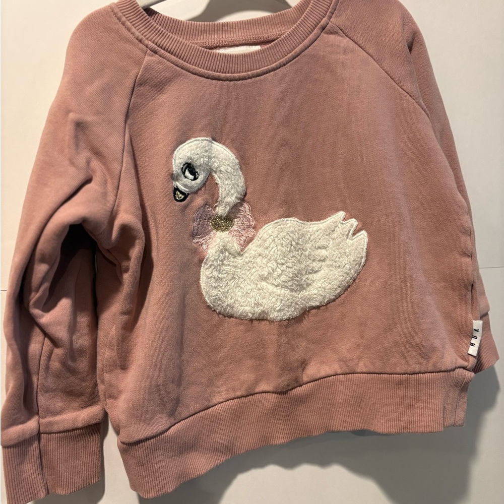 Huxbaby Pink Swan Sweatshirt